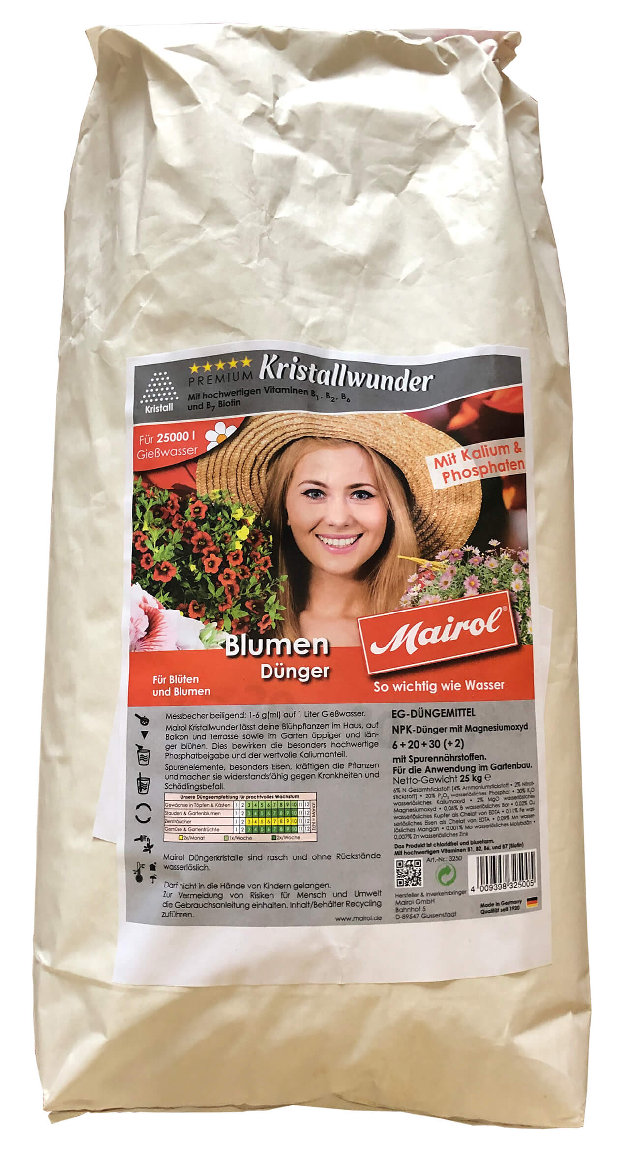 Blumendünger-Salz MAIROL, 1 KG Dose reicht für 1000 Liter Gießwasser