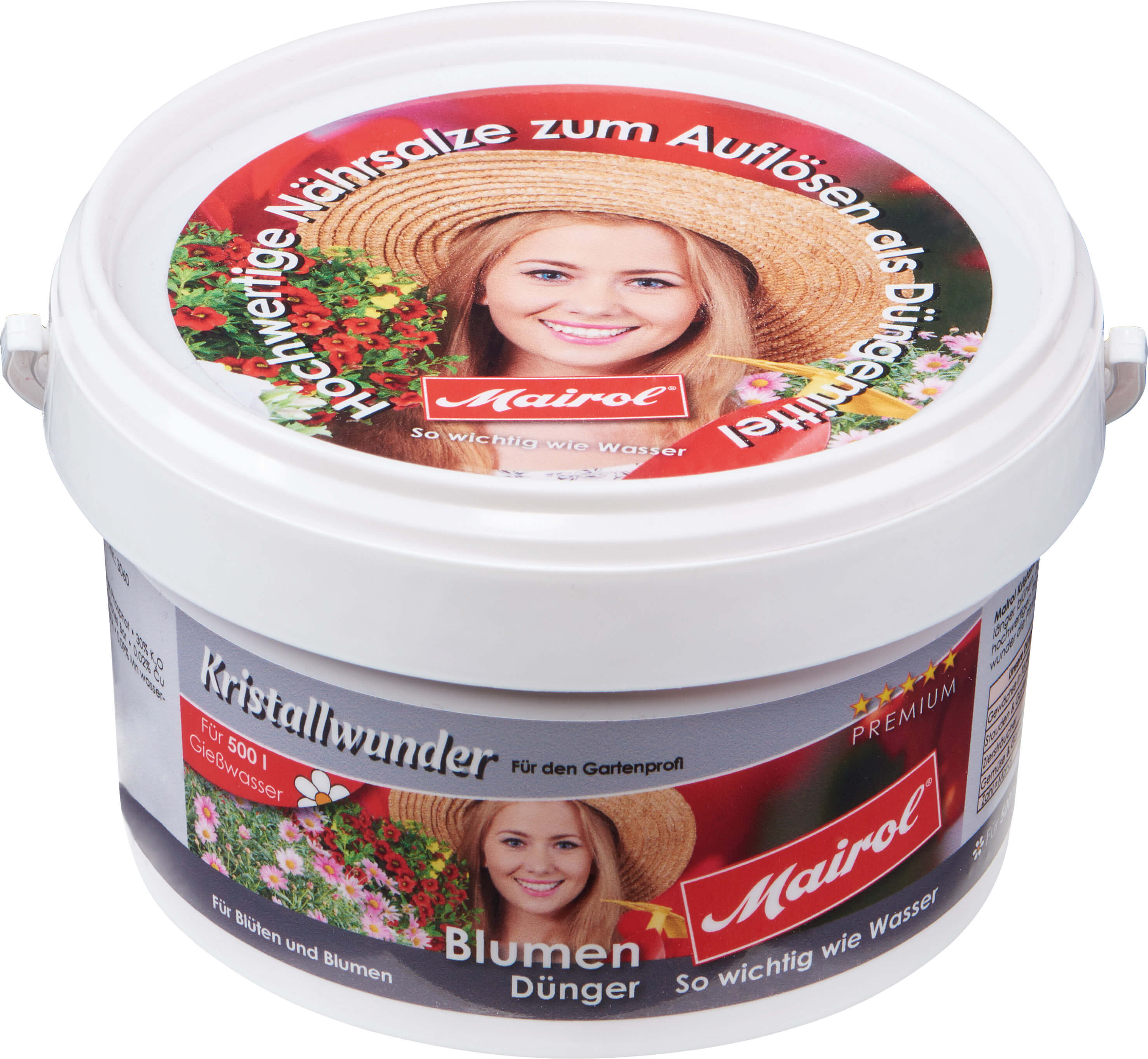 Blumendünger-Salz MAIROL, 0,5 KG Dose reicht für 500 Liter Gießwasser